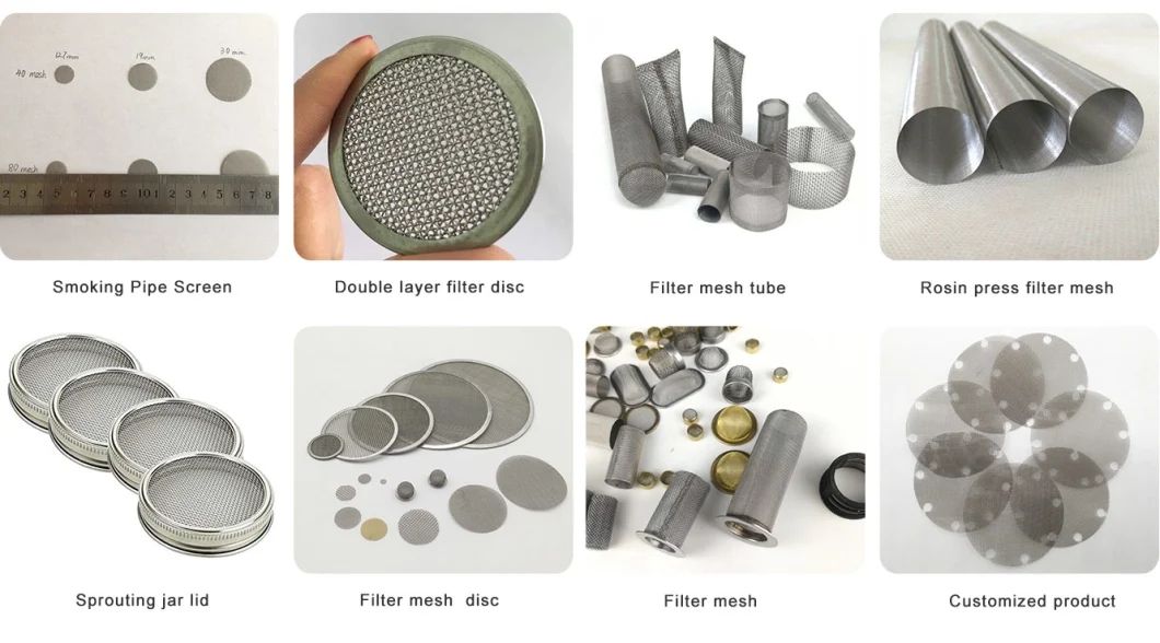 Hindi kinakalawang na Steel Wire Filter Sintered 304 316L Stainless Steel Wire Mesh F ( (8)